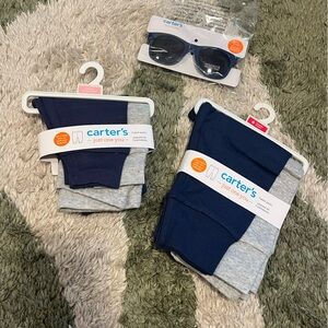 Carter's Navy and Gray Baby Pants and Sunglasses Bundle